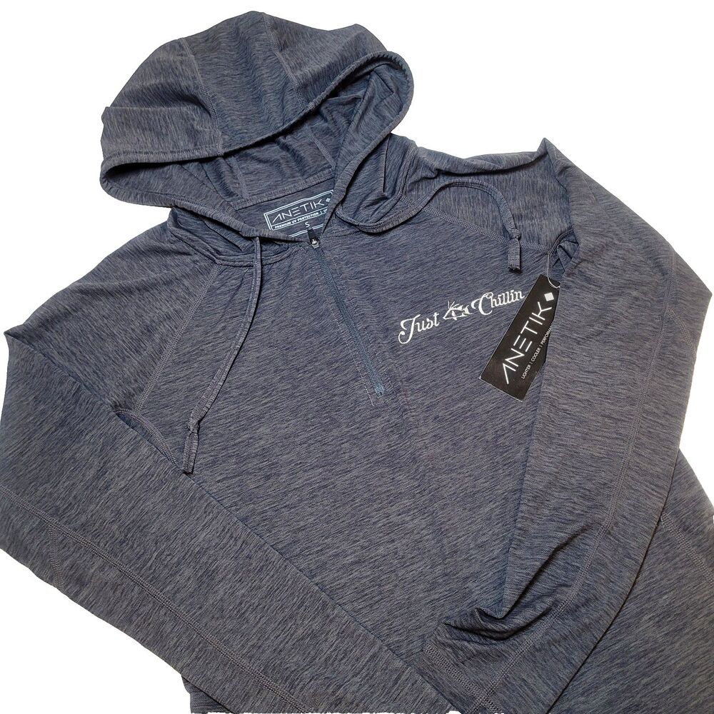 ANETIK Women's Flight Tech Quarter-Zip Small Pullover Vint UV Just Chilling NWT